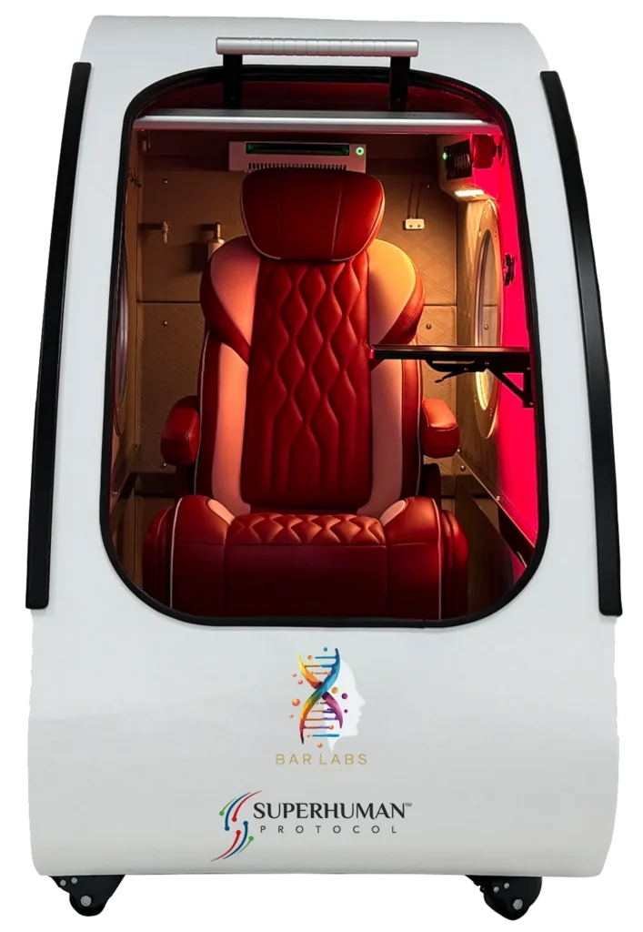 Hyperbaric oxygen chamber used for HBOT at BAR Labs